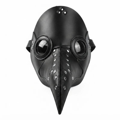 Halloween PU Leather Plague Doctor Mask