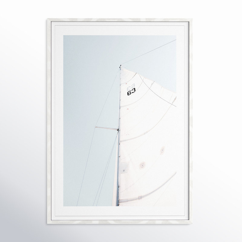 Arnell voilier - reproduction de photo sur papier encadrée, Cadre blanc, H 41,5 po x l 29,5 po x P 0,75 po