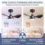 Petit ventilateur de plafond de 24 po avec télécommande légère, ventilateur de plafond moderne à profil bas, moteur CC réversible silencieux à 6 vitesses pour la chambre à coucher, cuisine-761074624-761074627