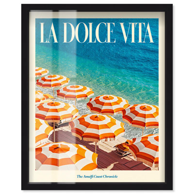 «Coastal Bliss Shadowbox Print Retro Summer Prints» par Art Remedy
