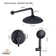 Retro Wall Mount 2 Function Rainfall Shower System with 3 Setting Handheld, Rough-In Valve and Diverter