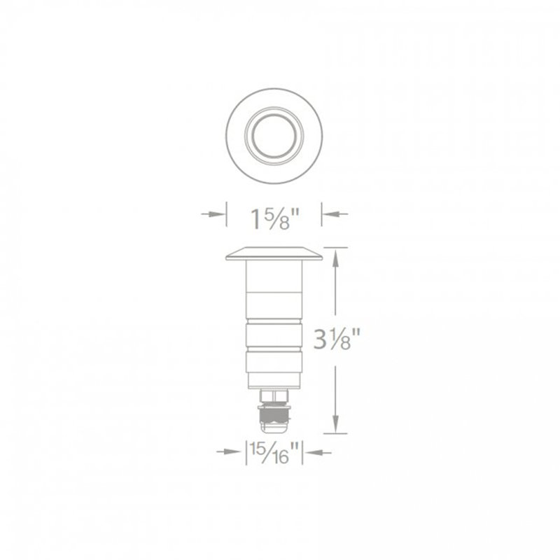Stainless Steel 1" LED Inground Indicator Light