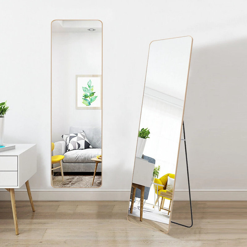 Nasiem Metal Elongated Floor Mirror
