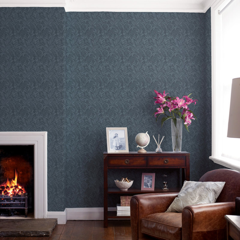 Laura Ashley Barley Wallpaper Roll, Dusky Seaspray