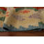 Tapis bleu / orange / crème en laine noué à la main de conception unique 6 pi 8 po x 9 pi 9 po New Age