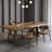 Nut-brown Free form Solid Wood Dining Table-107654087