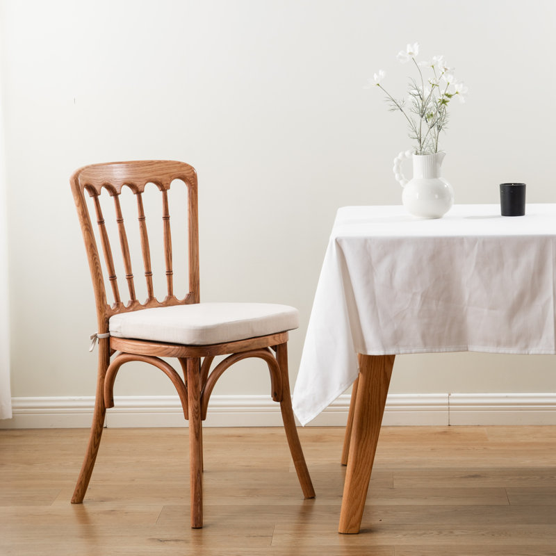 Chair Cushions for Dining Chairs with Ties, Indoor/Outdoor Kitchen Chair Pad with Non-Slip Backing, Dining Seat Cushion with Machine Washable Removable Cover, 16"x16"x2"