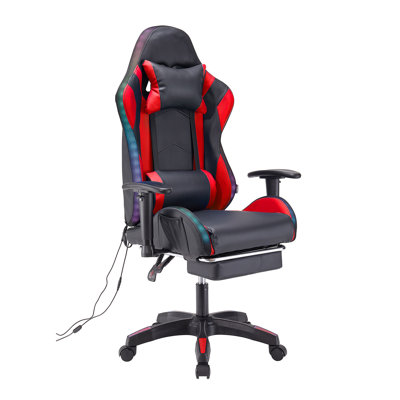 Ergonomic Gaming Chair with RGB Light & Massage Lumbar