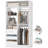 36" Closet System With 3 Drawers And 2 Rods, Shoes Storage With Hutches-2079887485