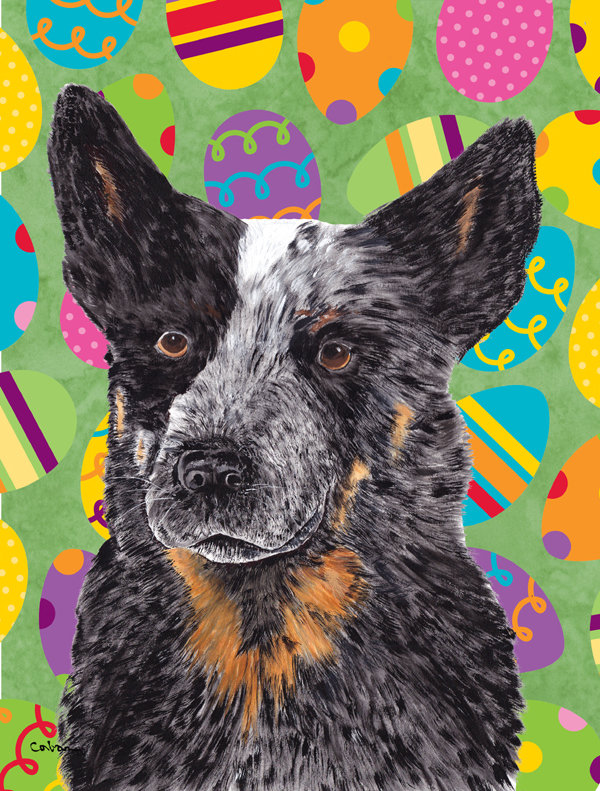 Drapeau de jardin Atara, Chien de bétail australien (noir et gris)