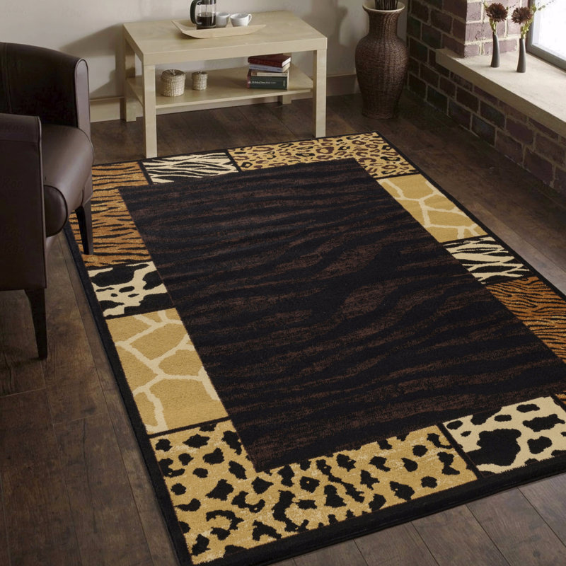 Animal Print Pattern Area Rug  - 5'3" X 7'3", Rectangle 5'3" x 7'3"