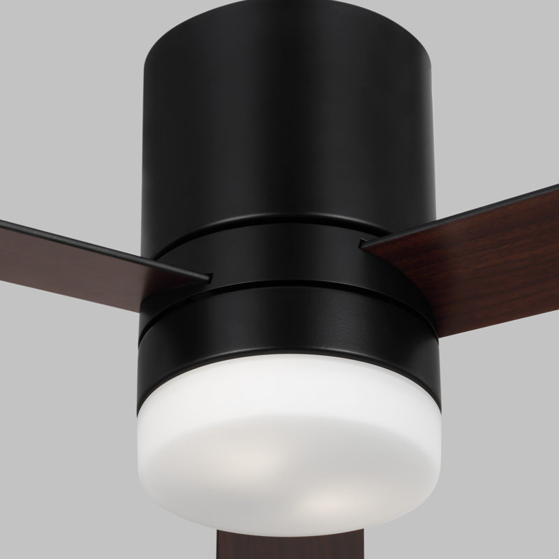 Ventilateur de plafond avec lumières DEL Kris, 44", Noir minuit / noyer américain, Nuit noire
