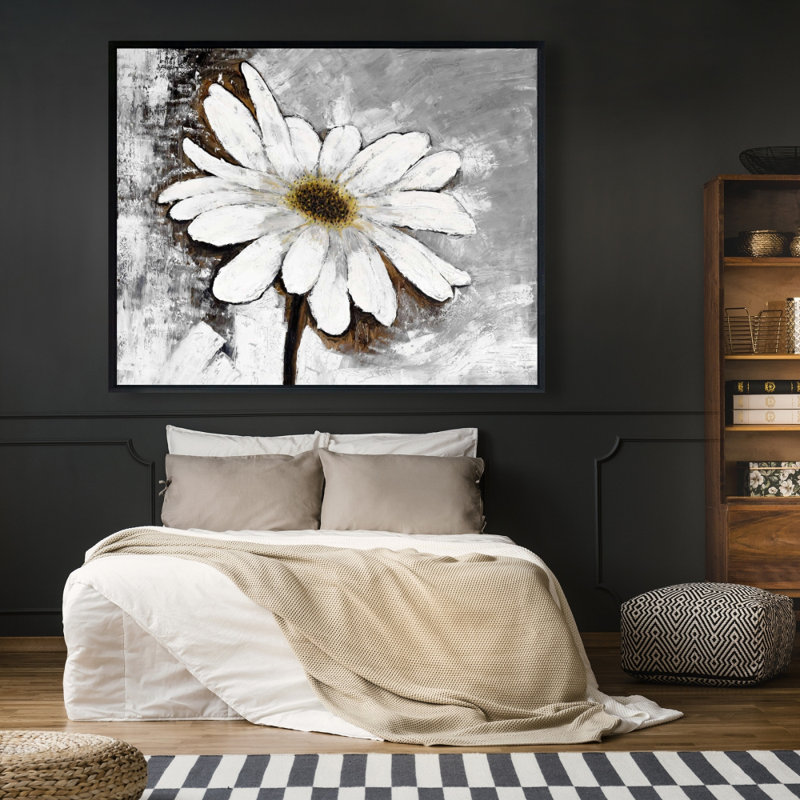 Abstract Daisy Print On Canvas