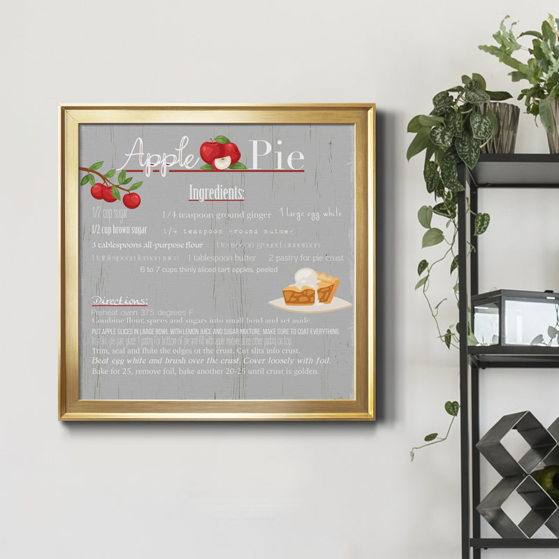 " Apple Pie ", 26.5" H x 26.5" W x 1.5" D, Gold Framed Canvas