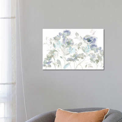 Cool Roses Shadows by Danhui Nai - Wrapped Canvas Gallery-Wrapped Canvas Giclée