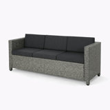 76.75" Wide Outdoor Patio Sofa with Cushions Outdoor Sofa Patio Furniture Sofa