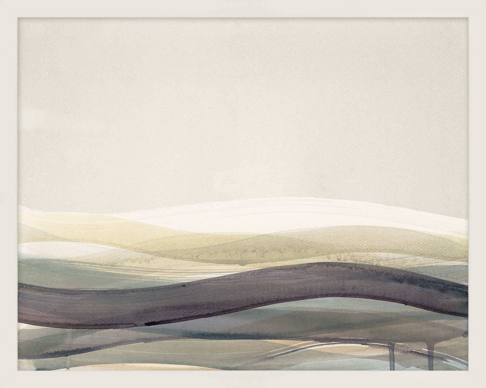 Lalita "Preliminary II" Print by Beth James, 30" W x 24" H, White Framed