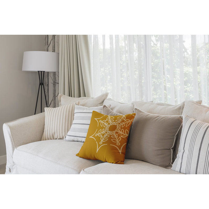 Reversible Throw Pillow, 26" x 26" , Gold