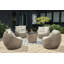 Chaise de patio pivotante avec coussins (ensemble de 2)