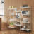 Triple Column 4 Tier Bookshelf, Industrial Triple Bookcase with 11 Open Display Shelves, Adjustable Wide Shelf for Living Room, Bedroom, Home and Office, Rustic Oak-1567186415