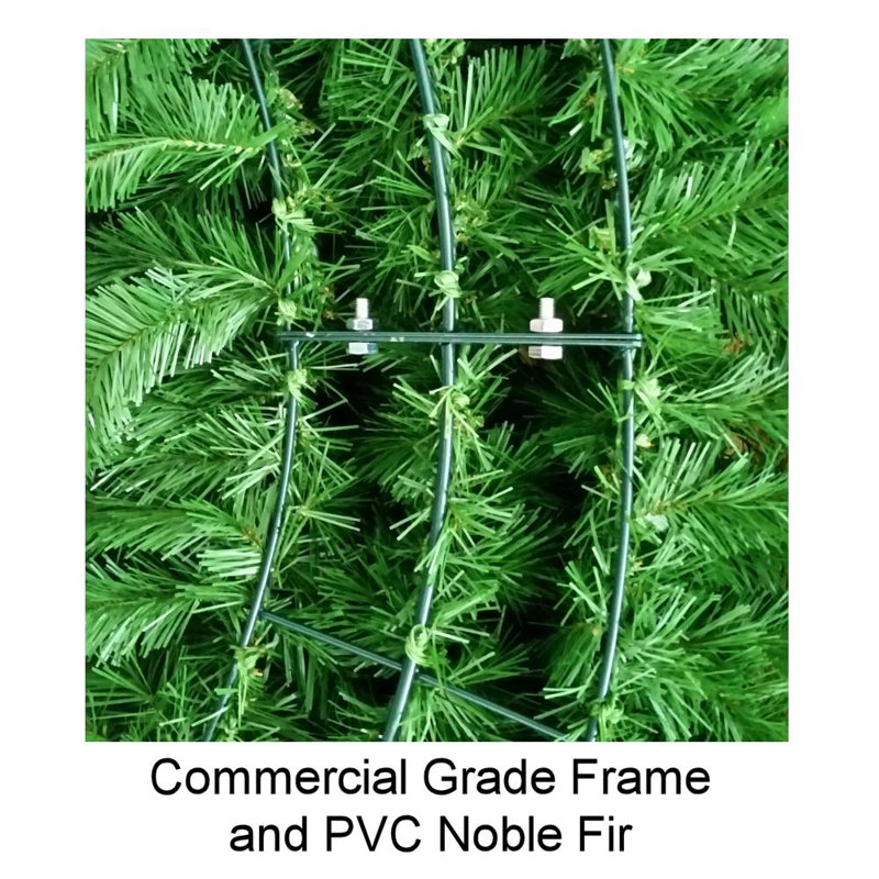 Couronne de Noël 72 po en PVC avec grand nœud rouge