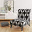 Fauteuil de chambre rembourré en velours Mid-Century à motif géométrique II