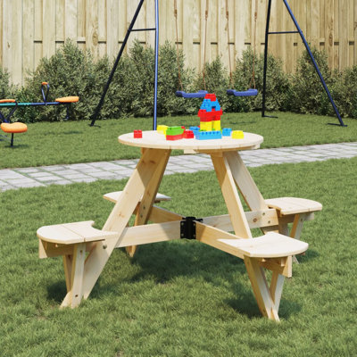 Hedvig Kids Solid Wood Round and Chair Set