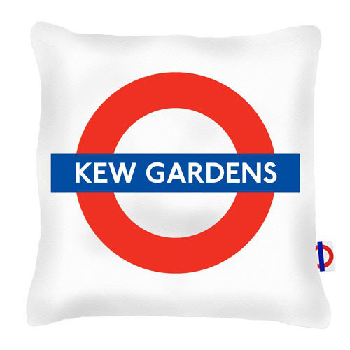 Kew Gardens Tube Station London Transport Cushion