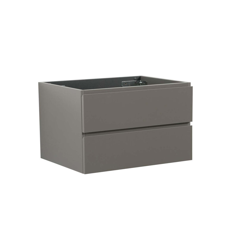 Armoire murale sans lavabo, avec deux tiroirs, pré-assemblée, Gris