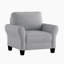 Chaise d'appoint moderne et contemporaine Emilio de 37 po avec revêtement en chenille, pieds exposés, ressorts en mousse-88594053
