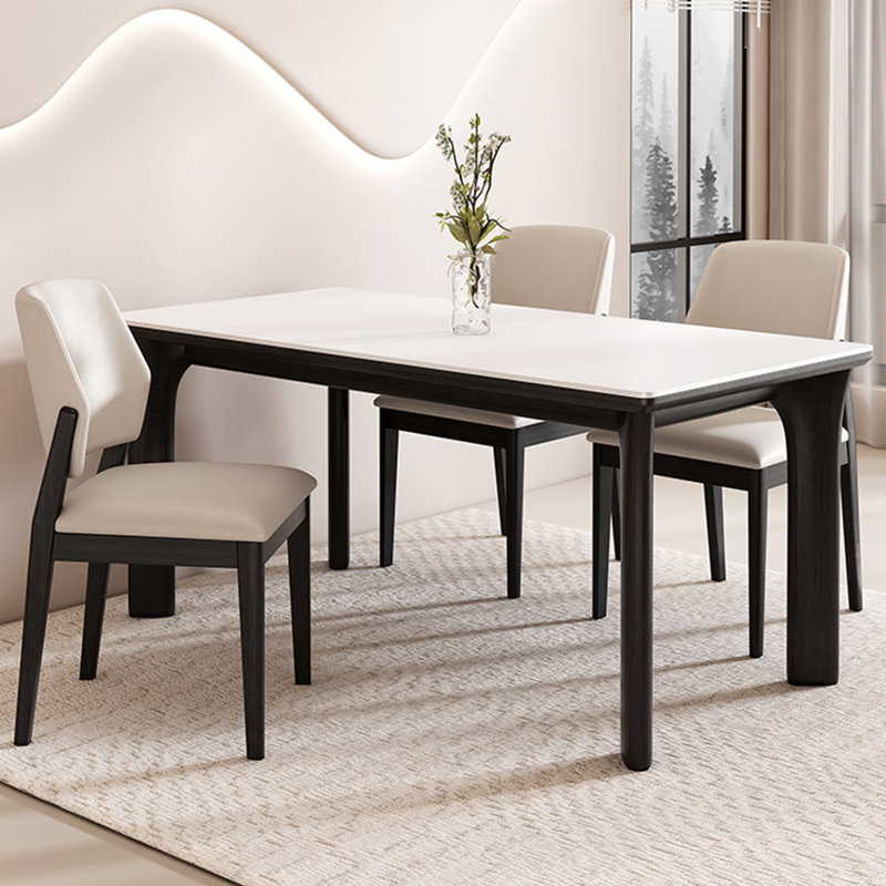 Elegant Ash Wood Dining Table Set