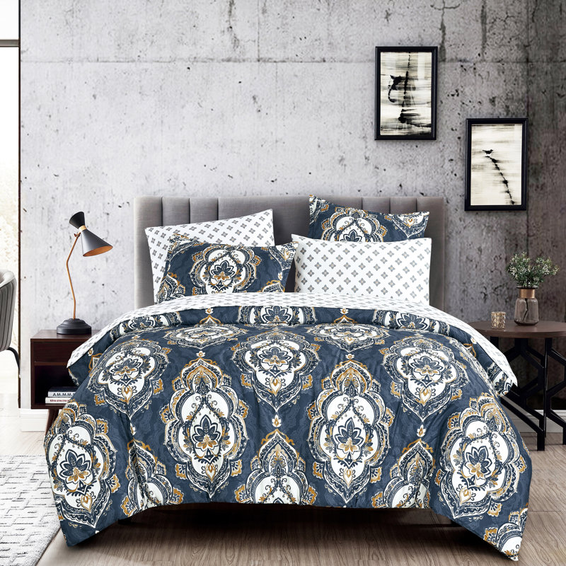 Sarita 7 Piece Bed In A Bag Comforter Set, Queen Comforter +7 Additional Pieces