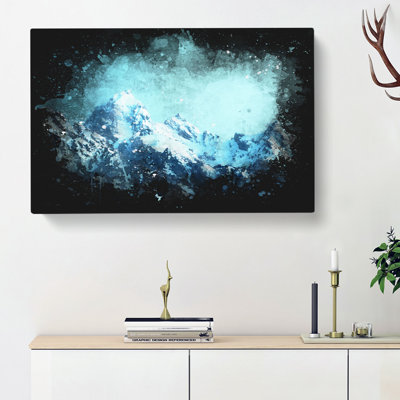 Mountain Blues - Wrapped Canvas Painting