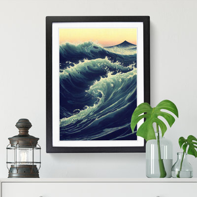 Seascape Ocean Japanese - Single Picture Frame Graphic Art