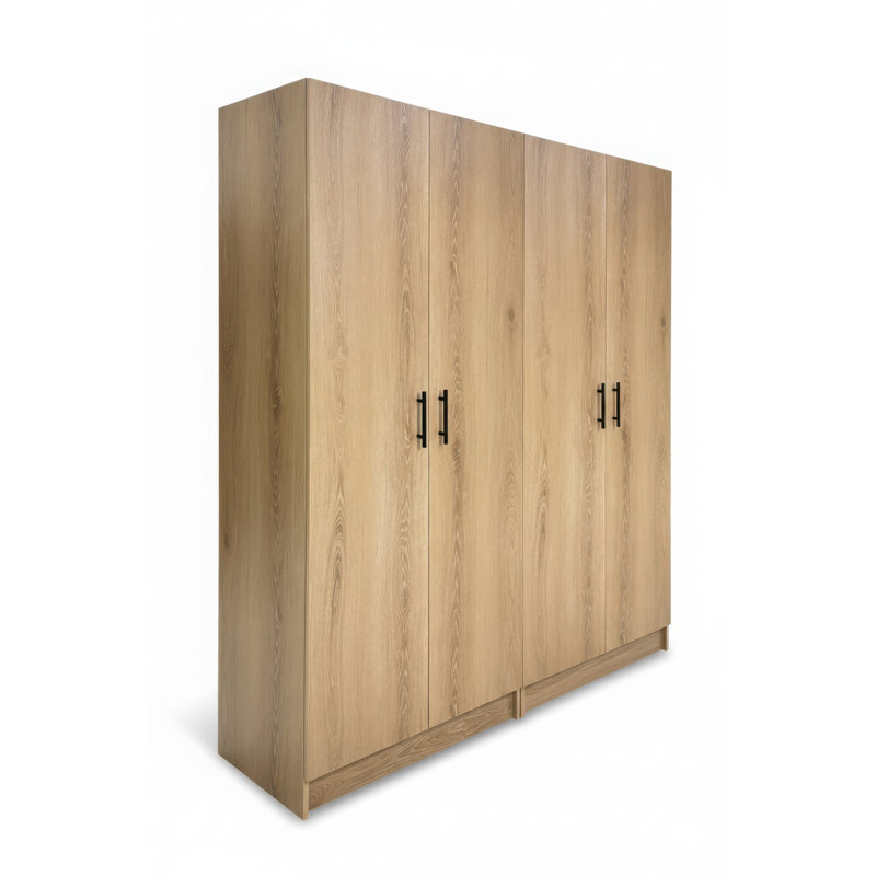 Modex Oak Multi-Purpose Utility Storage Cabinet (2-Piece Set), Natural