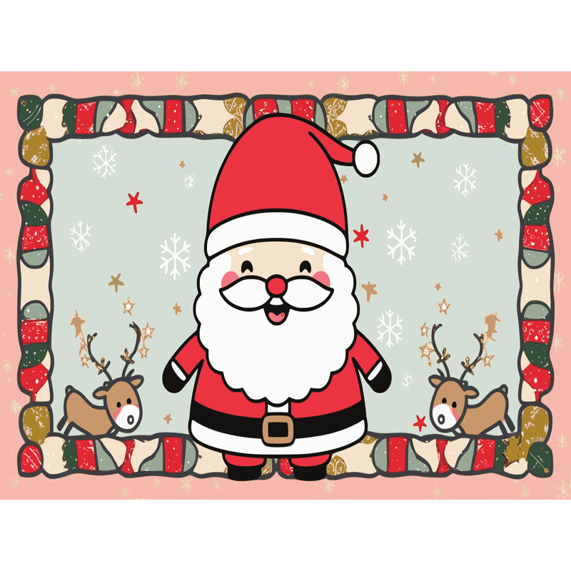 Tapis de Noël hiver lavable Ginza Six, Rectangulaire 2 pi x 3 pi