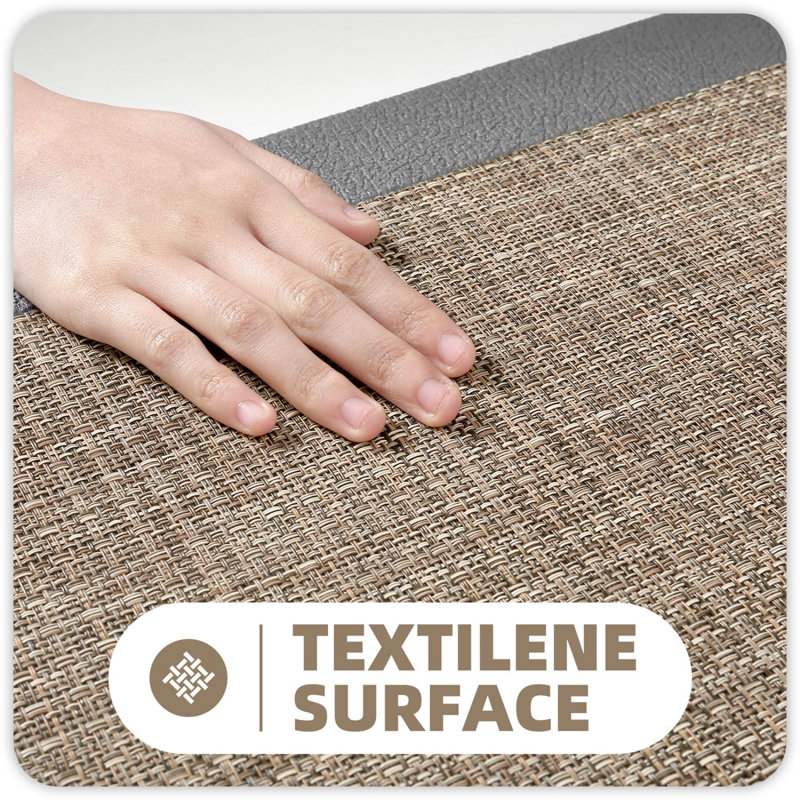 Deeana Water Resistant Anti-Fatigue Non-Skid Kitchen Mat, Rectangle 1'5" x 2'5", Brown