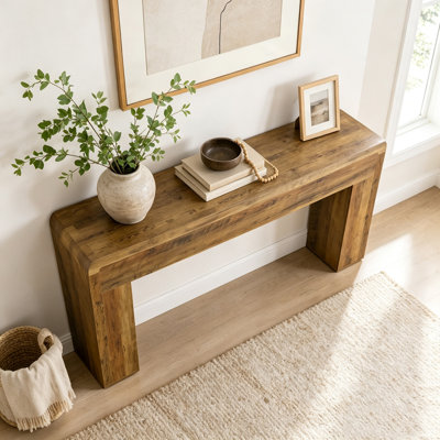 Rustic Coffee Table,Sturdy Console Table