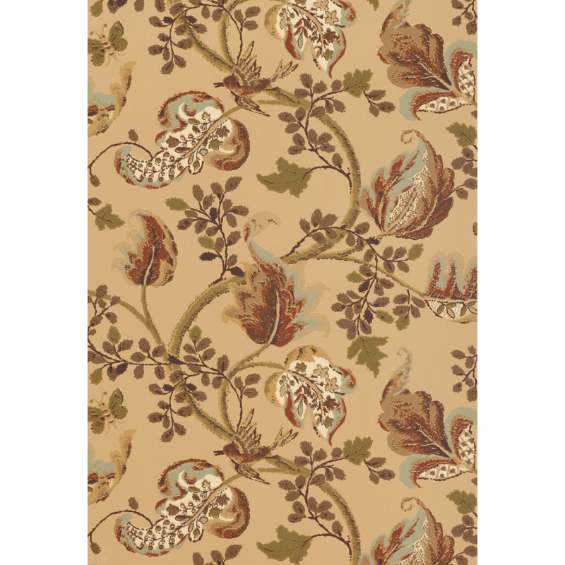 Fox Hollow Wallpaper, Honey and Smoke