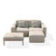 Ensemble de mobilier de jardin moderne Lemieux 4 pièces, 2 fauteuils (gauche + droite) + pouf + table basse, tissu résistant aux intempéries et aux UV, aucun assemblage requis-2074630232-2074630234