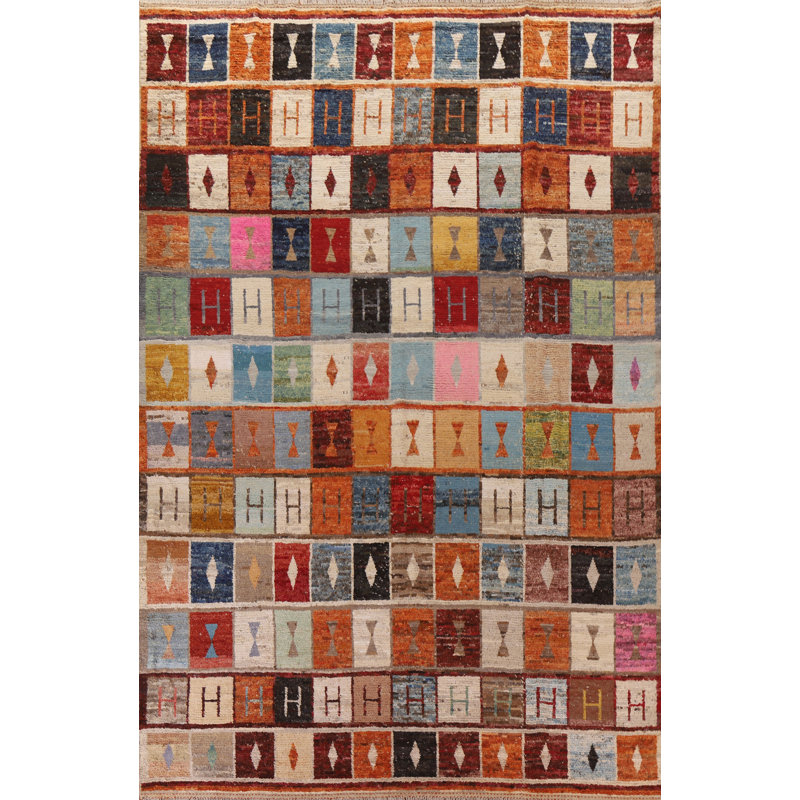Grand tapis oriental en laine marocain en laine noué à la main 10 x 14
