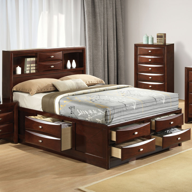 Urbanek Bed, Brown, Queen