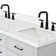 Tidworth 60'' Solid Wood Double Bathroom Vanity with 1.5'' White Quartz Top, Rectangular Sinks