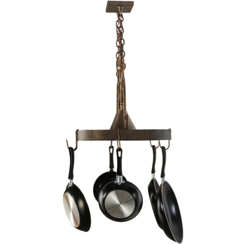 Elana Steel Handcrafted Oval Hanging Pot Rack