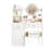 Artemas Bedroom Vanity Table With Lights And Mirror, 3 Color Settings, Spacious Storage White Makeup Mirror Lights, Construction, For Beauty