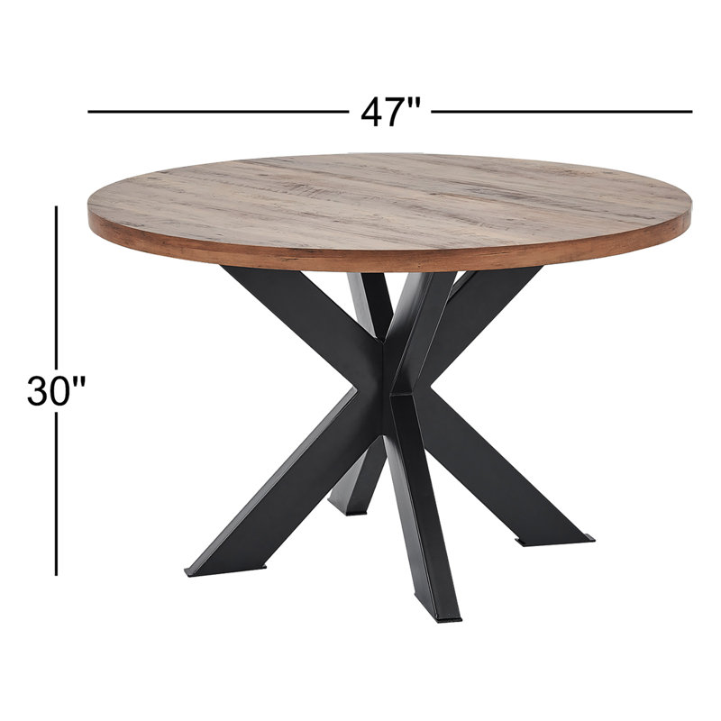 Kyriel Round Metal Base Dining Table