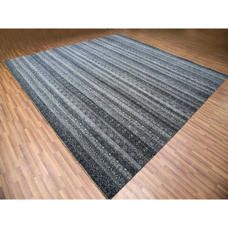 Tapis unique 12 pi x 12 pi Aldey gris