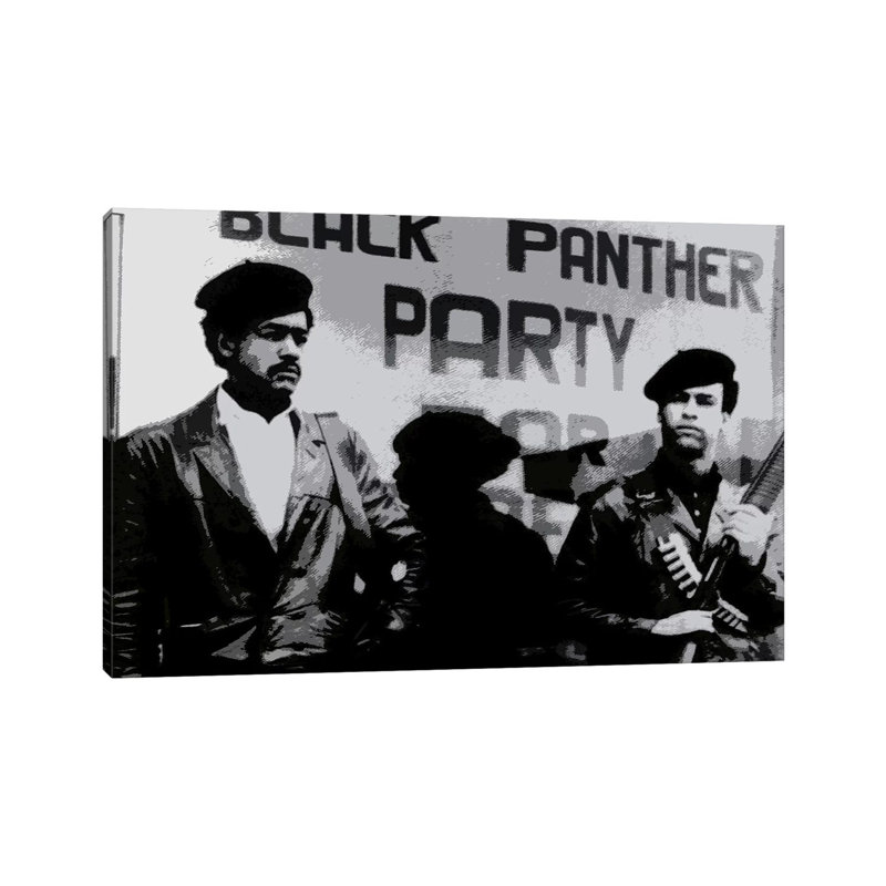 Black Panther Party - impression d'art graphique, Toile tendue, H 8 po x l 12 po x P 0,75 po