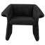 Fauteuil d'appoint à accoudoirs inclinés noir Mcdonald