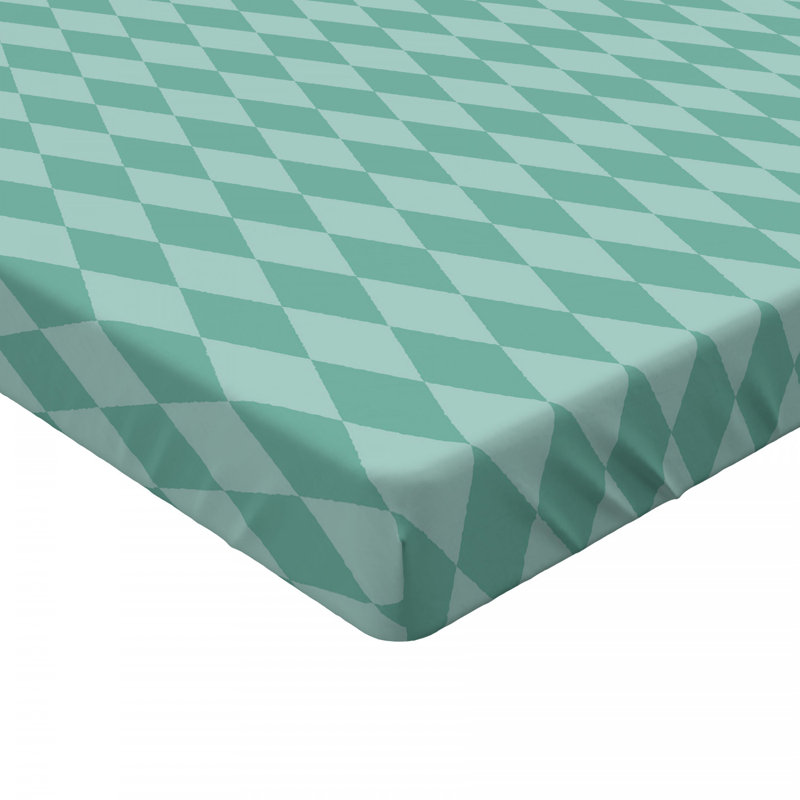 Microfiber Geometric Fitted Sheet, Full Fitted Sheet